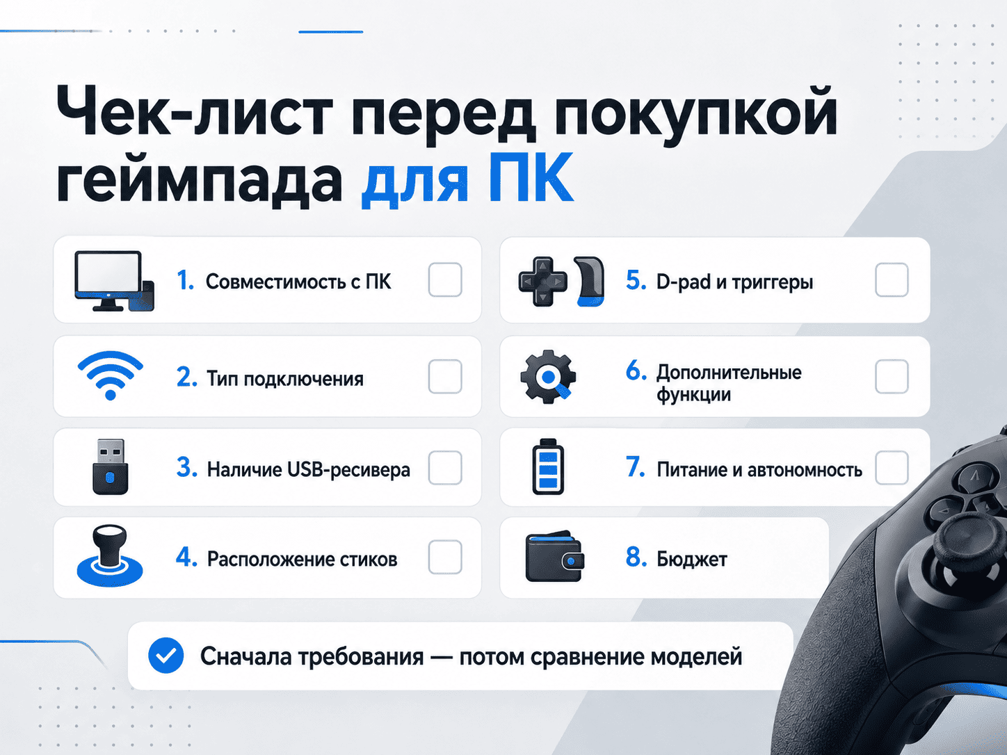 Чек лист перед покупкой гемпада для ПК