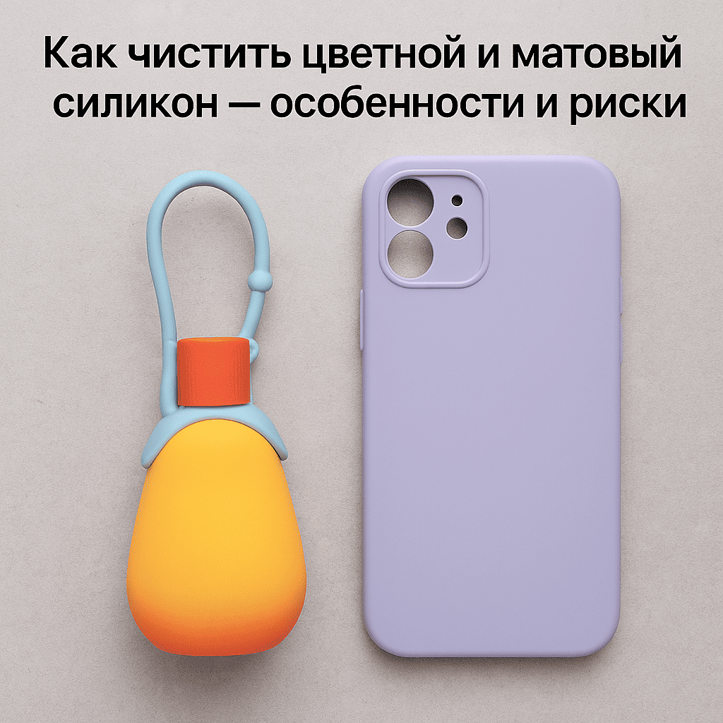 Как чистить цветной и матовый силикон