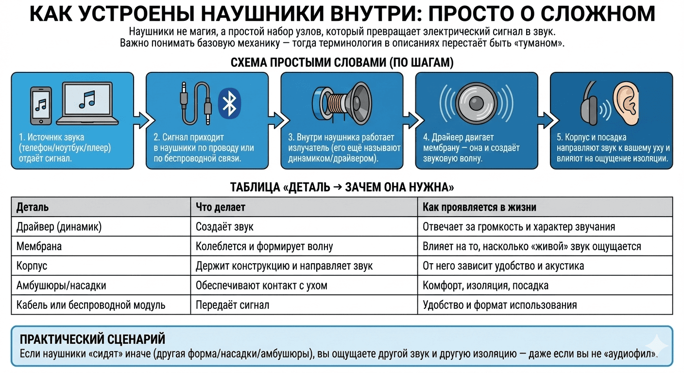 Как устроены наушники внутри