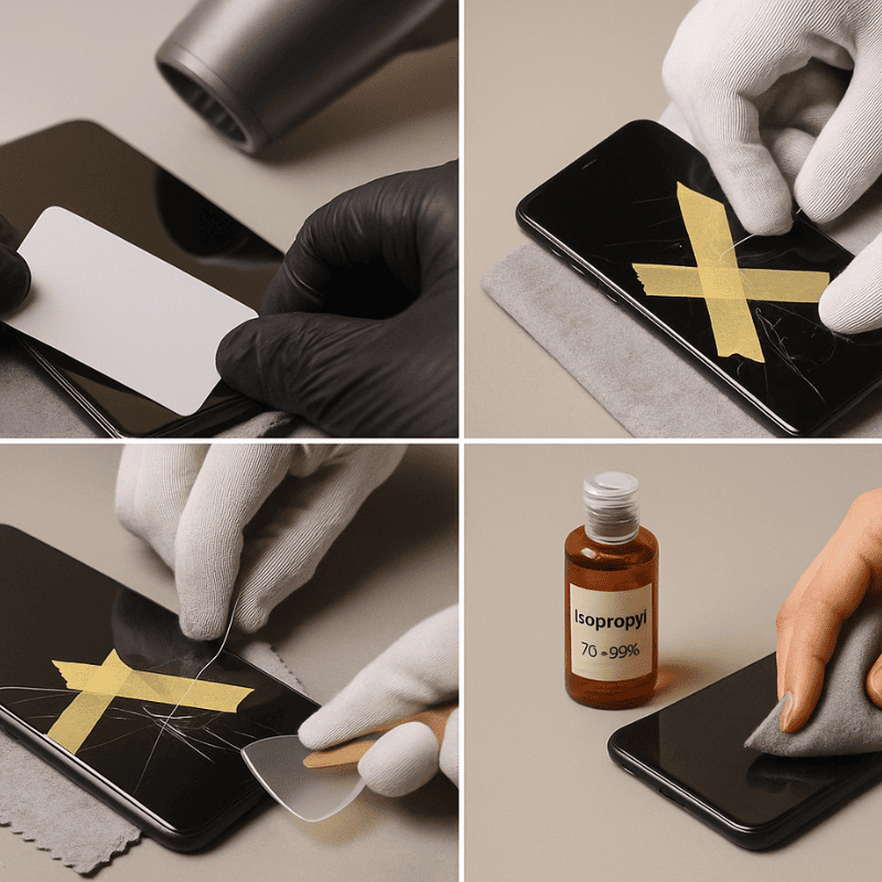 Как снять защитное стекло с телефона