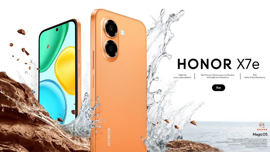 Баннер для представления нового смартфона Honor X7e