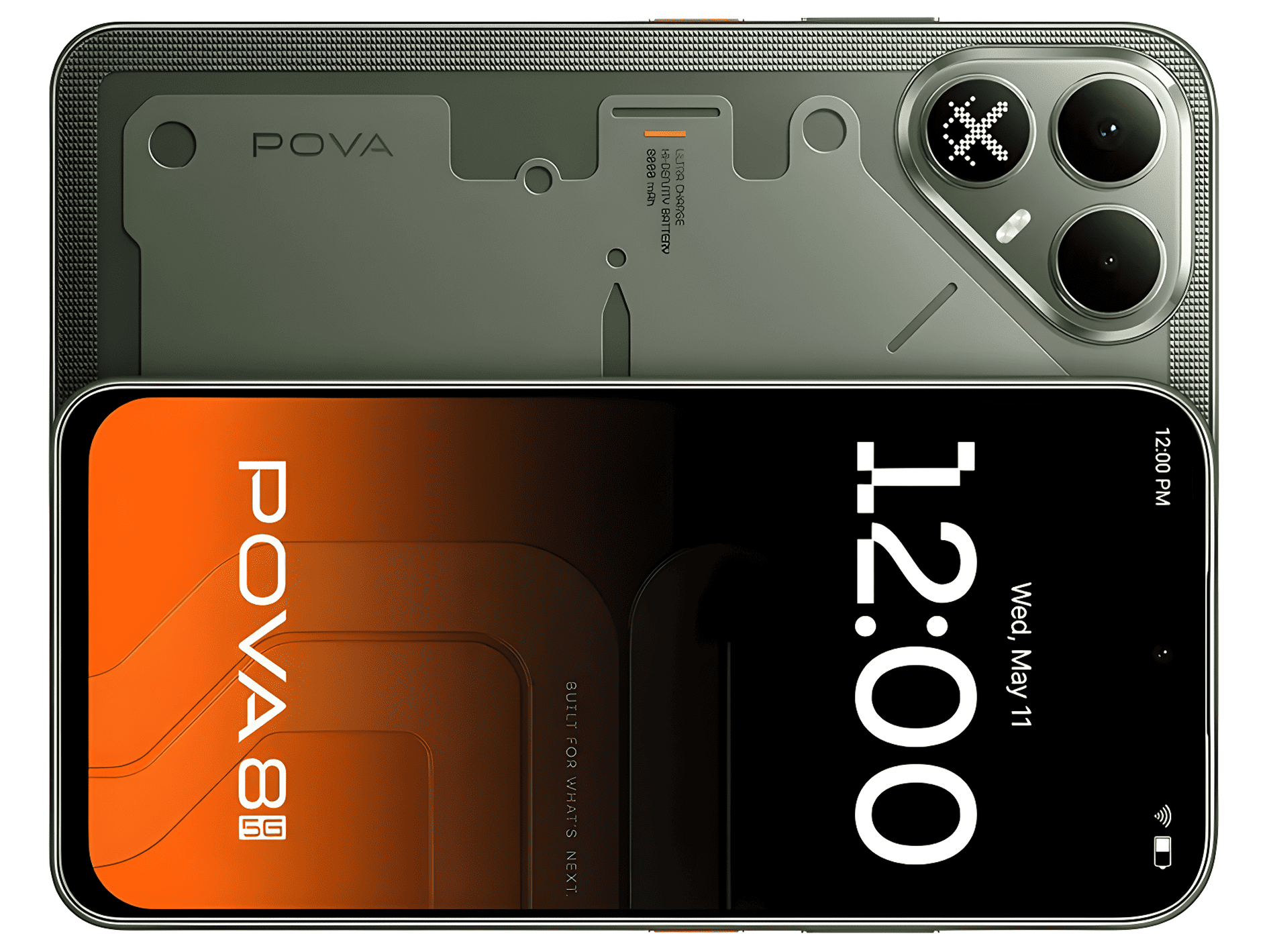 TECNO POVA 8 5G с мини-экраном на задней стороне корпуса