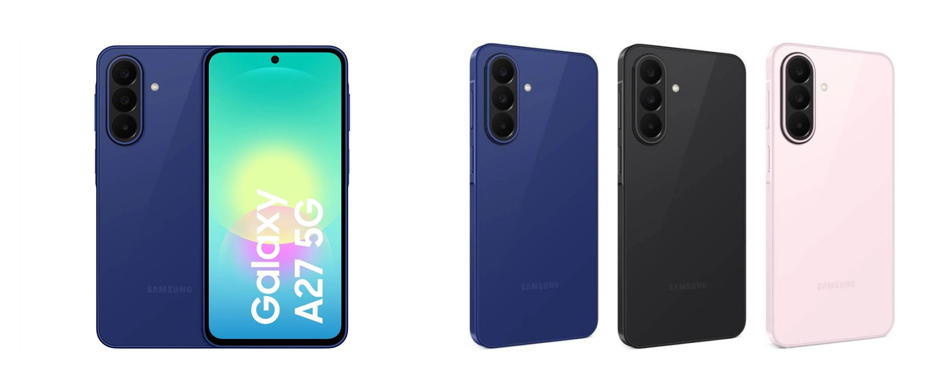 Samsung Galaxy A27 5G в трех цветах корпуса