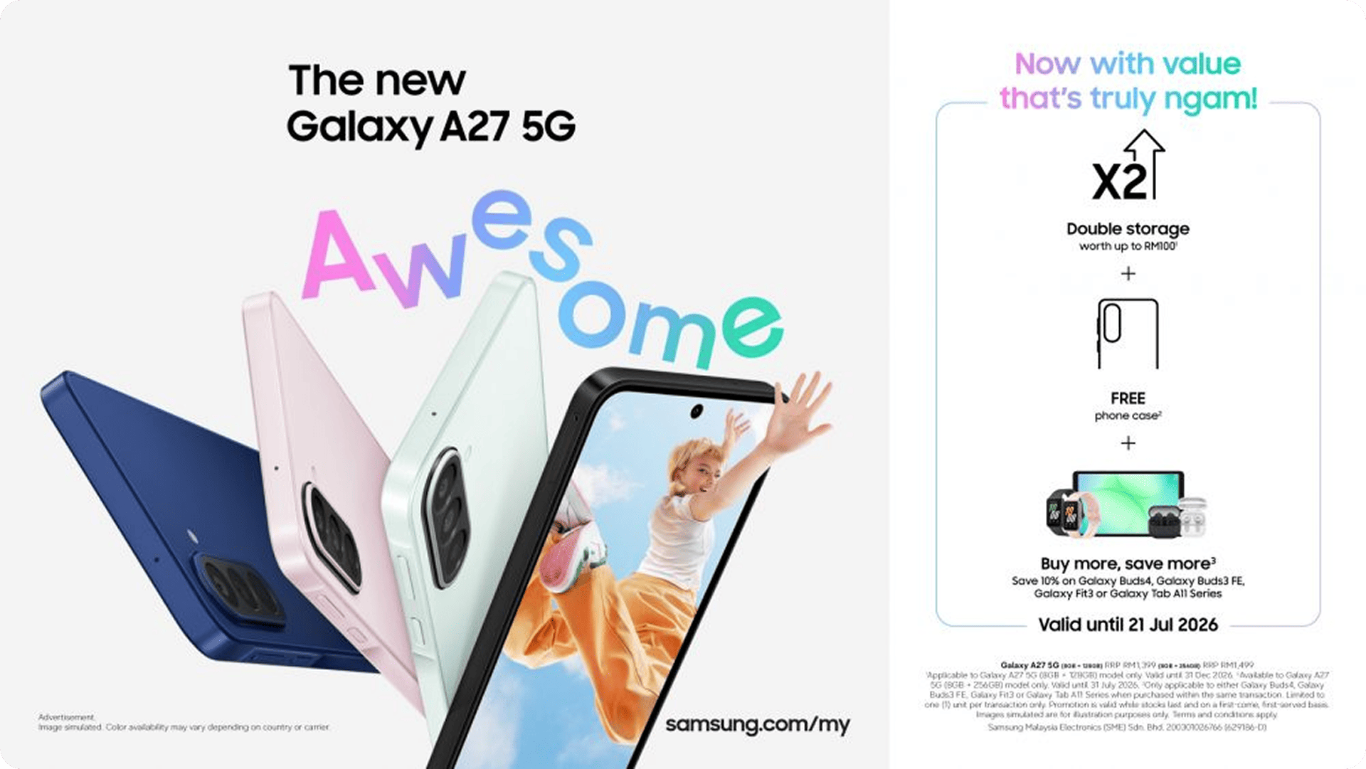 Samsung Galaxy A27 5G новая модель серии Galaxy A с 6,7-дюймовым Super AMOLED-экраном