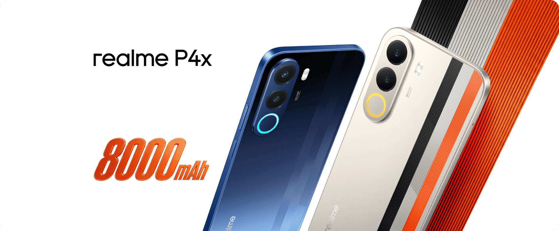 Realme P4x 4G рекордная автономность в стильном тонком корпусе