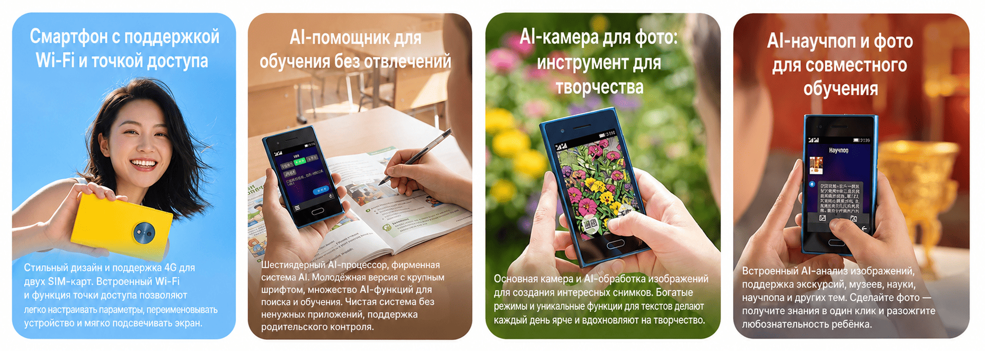 HMD Touch AI: компактный гаджет с сенсорным экраном и 4G.
