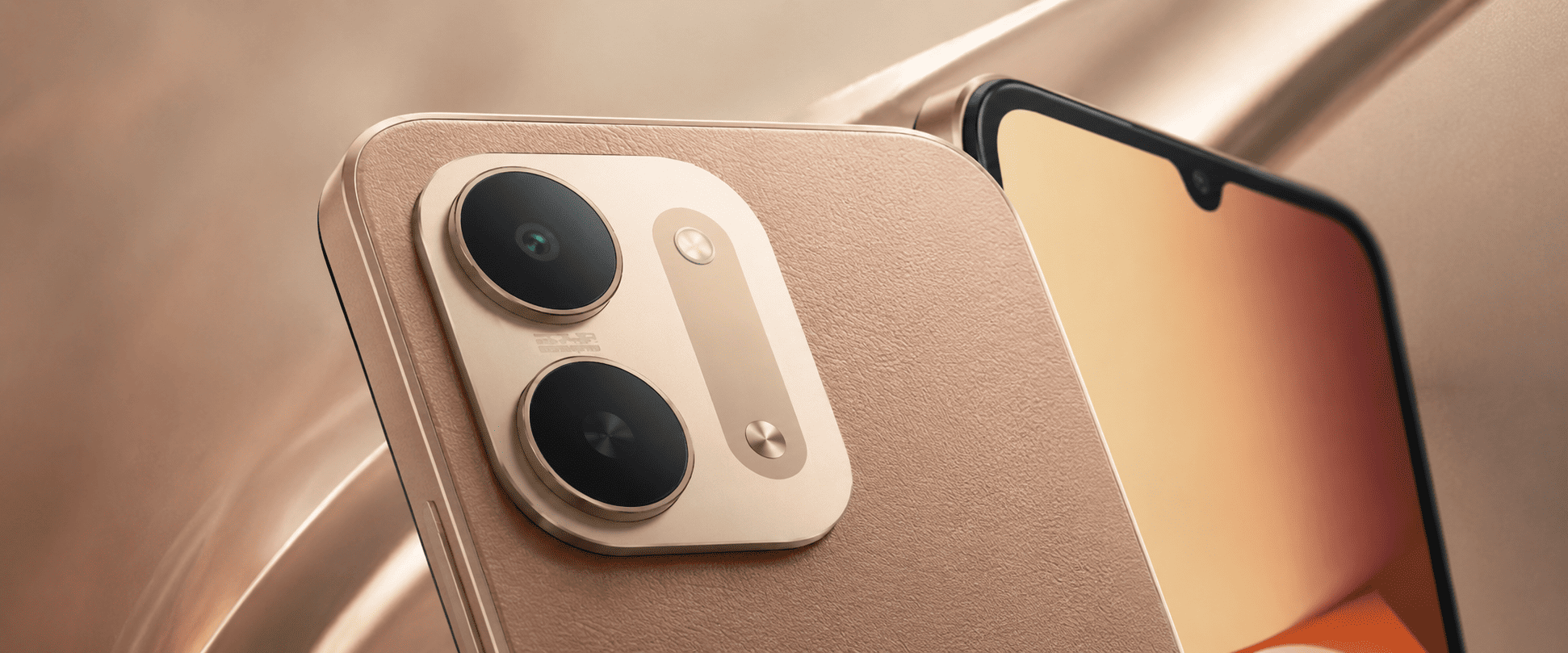 Redmi 17C 5G — коричневый корпус и двойная камера