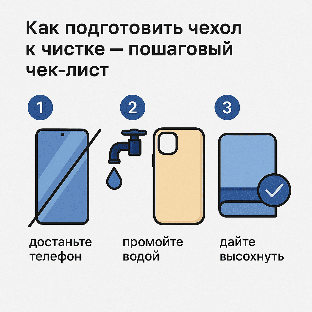 Как подготовить чехол к чистке