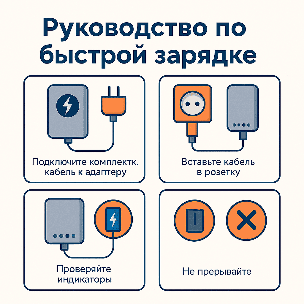 Инструкция по быстрой зарядки Power bank