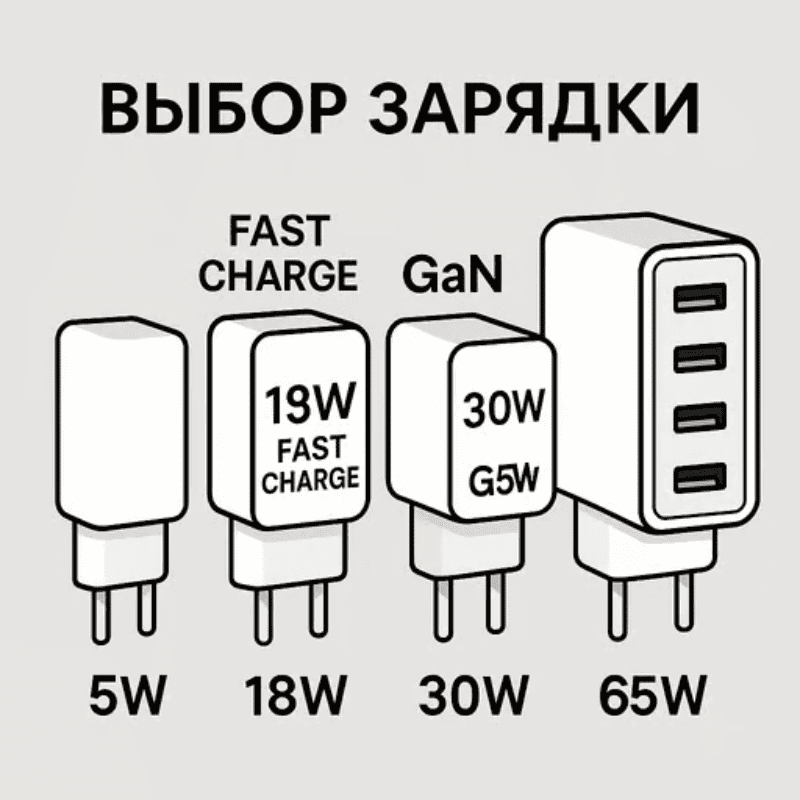 Как выбрать зарядное устройство для телефона