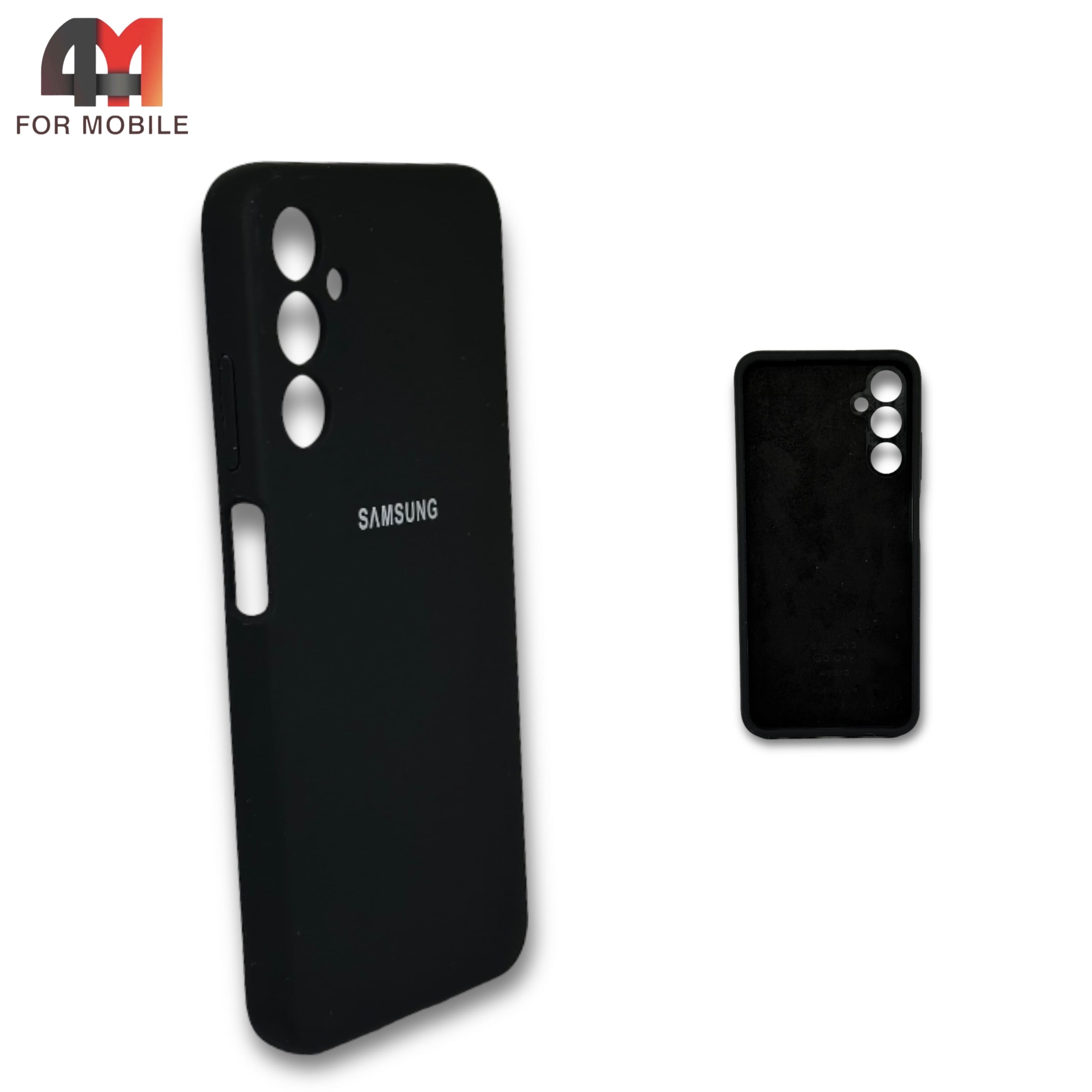 Чехол для Samsung A05s силиконовый, Silicone Case, черного цвета - 4mobile